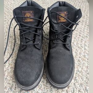 Black Timberland Waterproof Boots (big boys size 5.5)